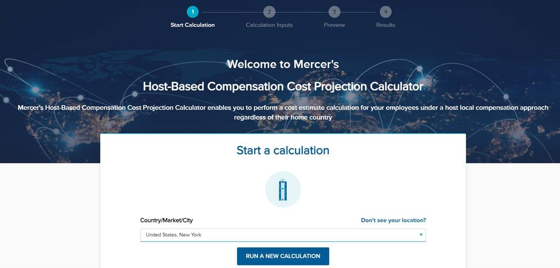 Calculator welcome screen